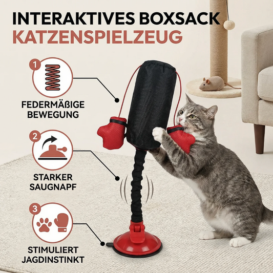 Katzen Boxsack mit Saugnapf