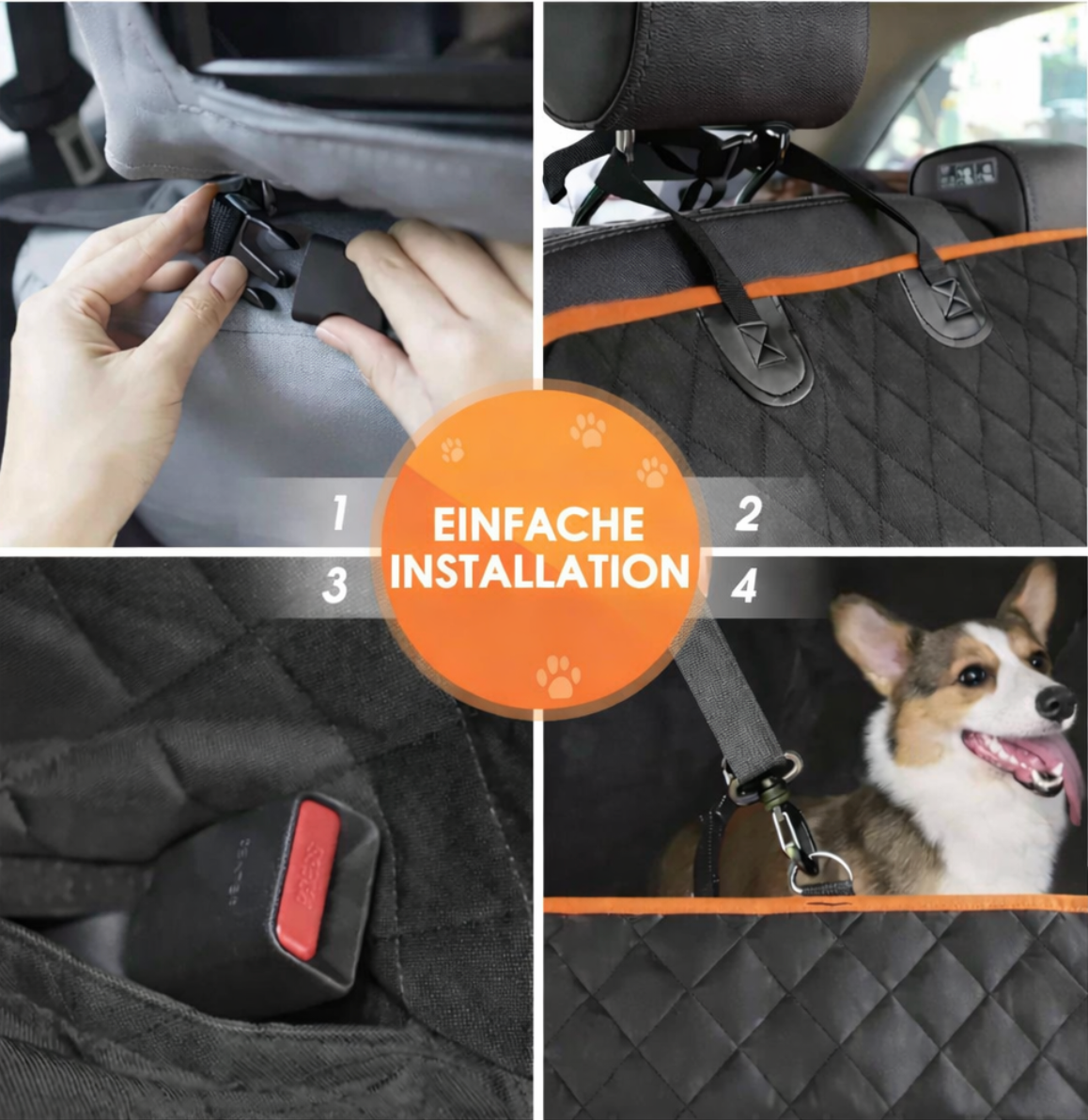 Wasserdichter Autositzbezug & Hundehängematte