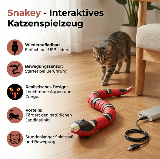 Interaktive Katzen-Spielschlange