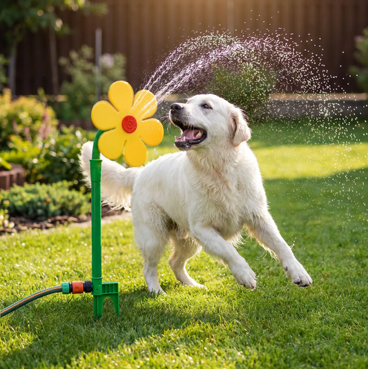 Tanzender Wassersprinkler für Hunde