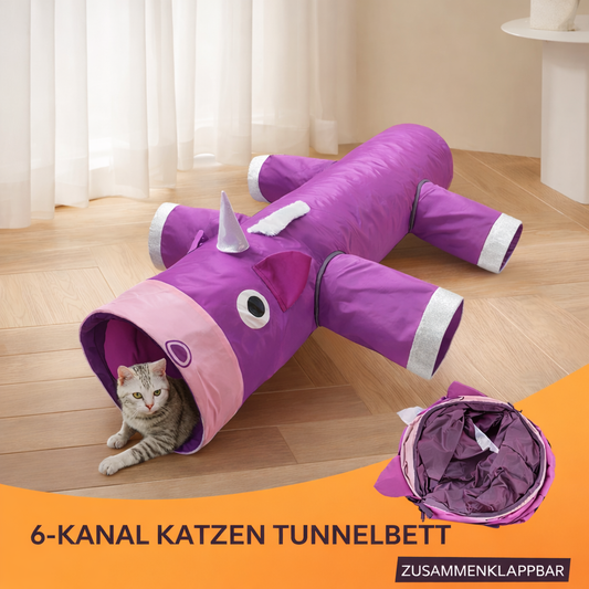 XXL Katzen Spieltunnel Einhorn
