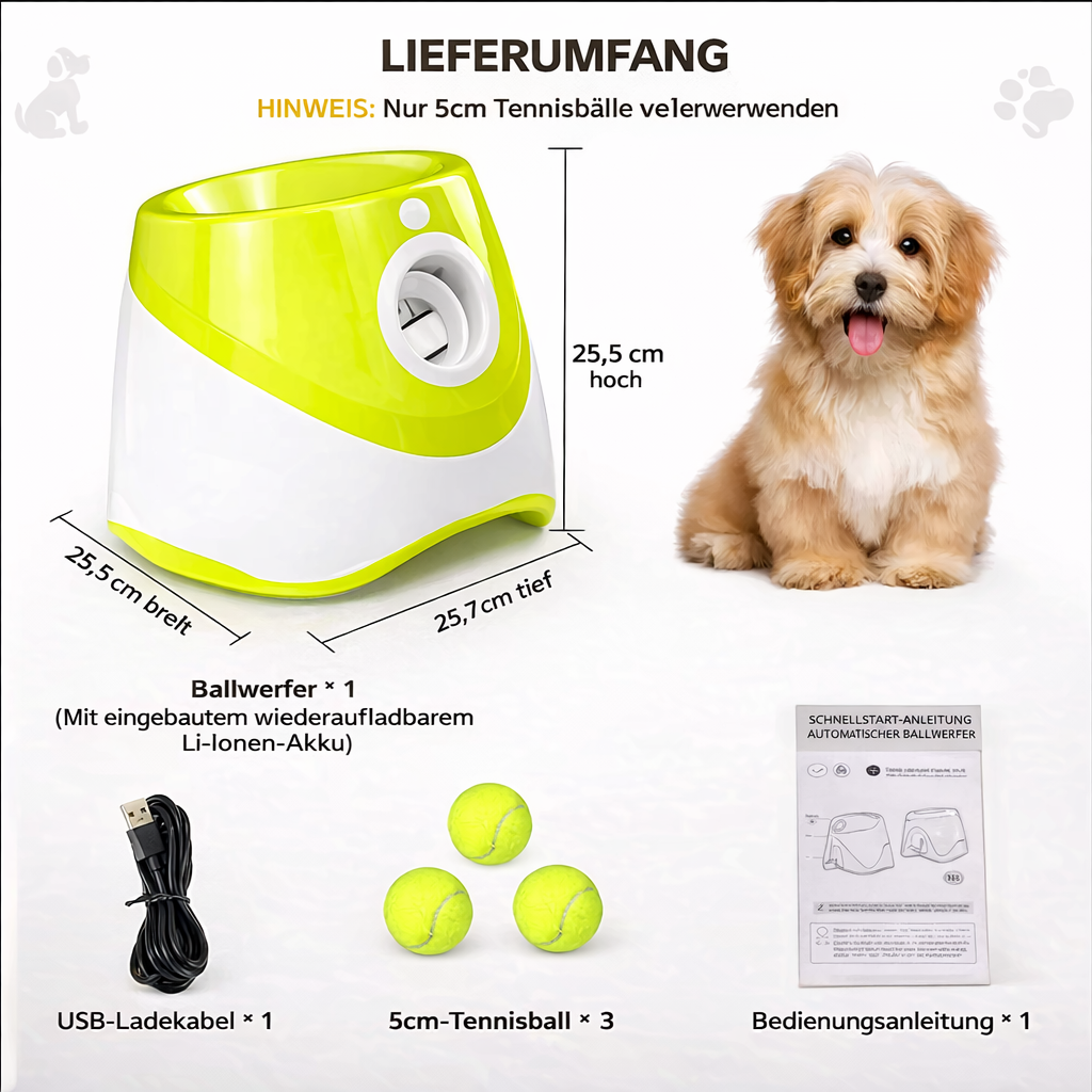 Automatischer Ballwerfer für Hunde