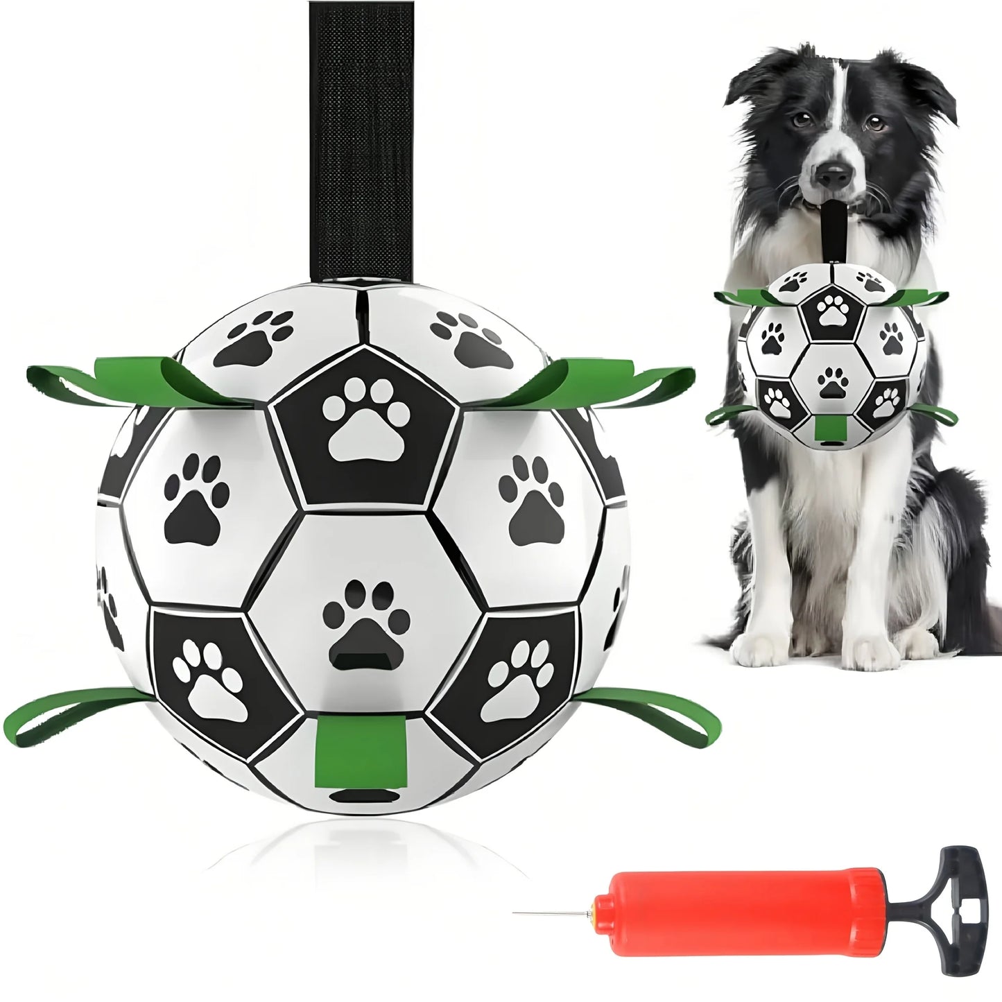Hunde-Fußball mit Griffen