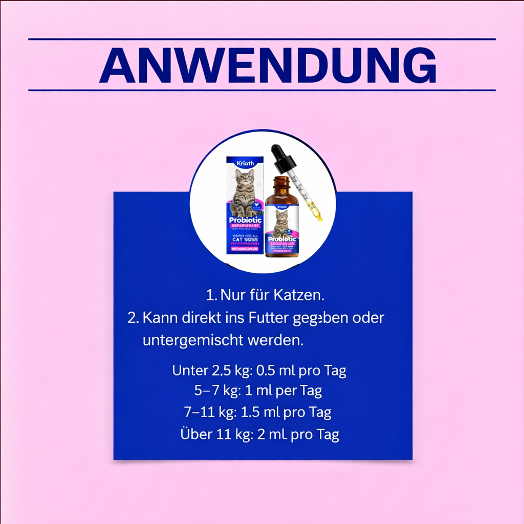 Probiotische Tropfen für Katzen