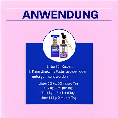Probiotische Tropfen für Katzen