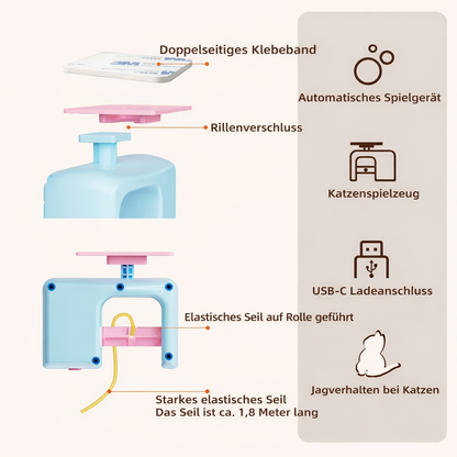 Elektrisches Katzen Türspielzeug mit Vogel