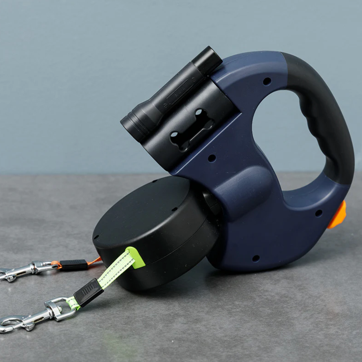 Doppel-Hundeleine mit LED-Licht