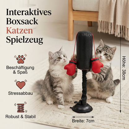 Katzen Boxsack mit Saugnapf