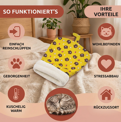 Flauschiger Kuschelsack für Katzen