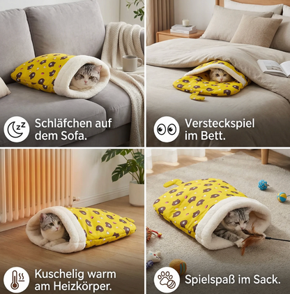 Flauschiger Kuschelsack für Katzen