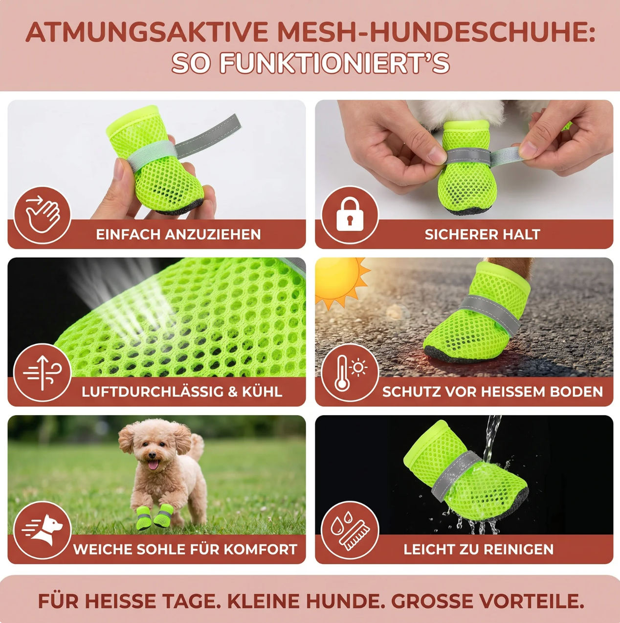 Pfotenschutz Hundeschuhe 4er-Set