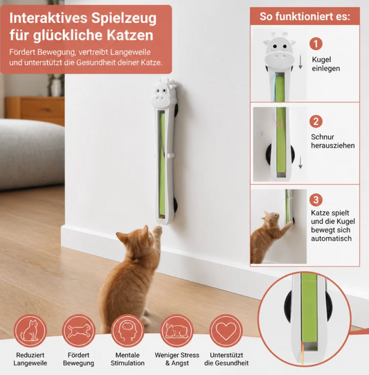 Interaktive Katzenangel mit Giraffen-Design
