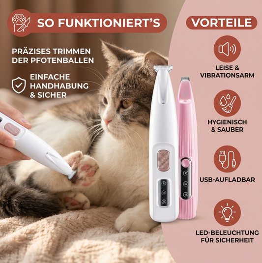 LED Pfotentrimmer für Katzen