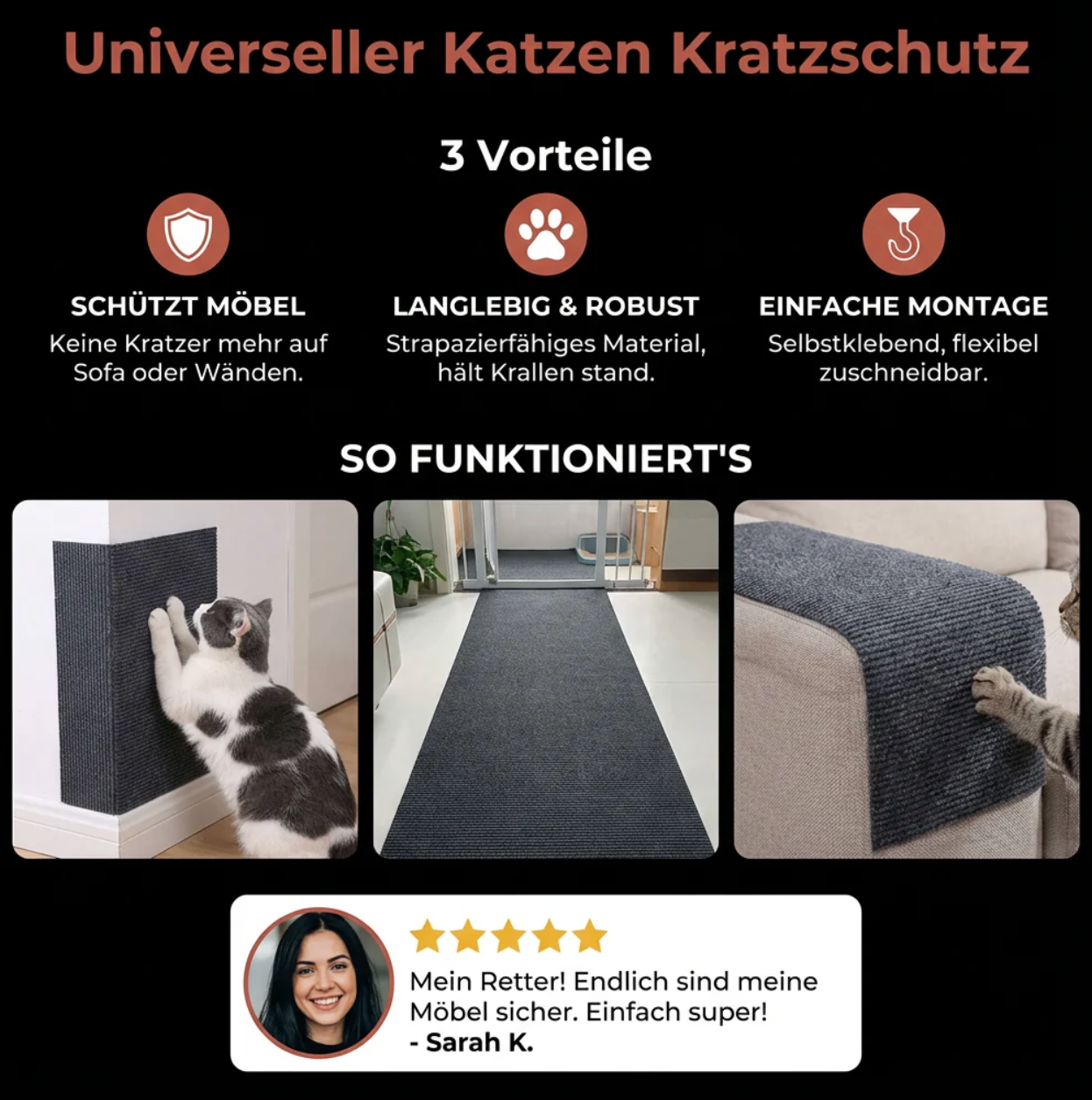 Kratzschutzmatte für Katzen