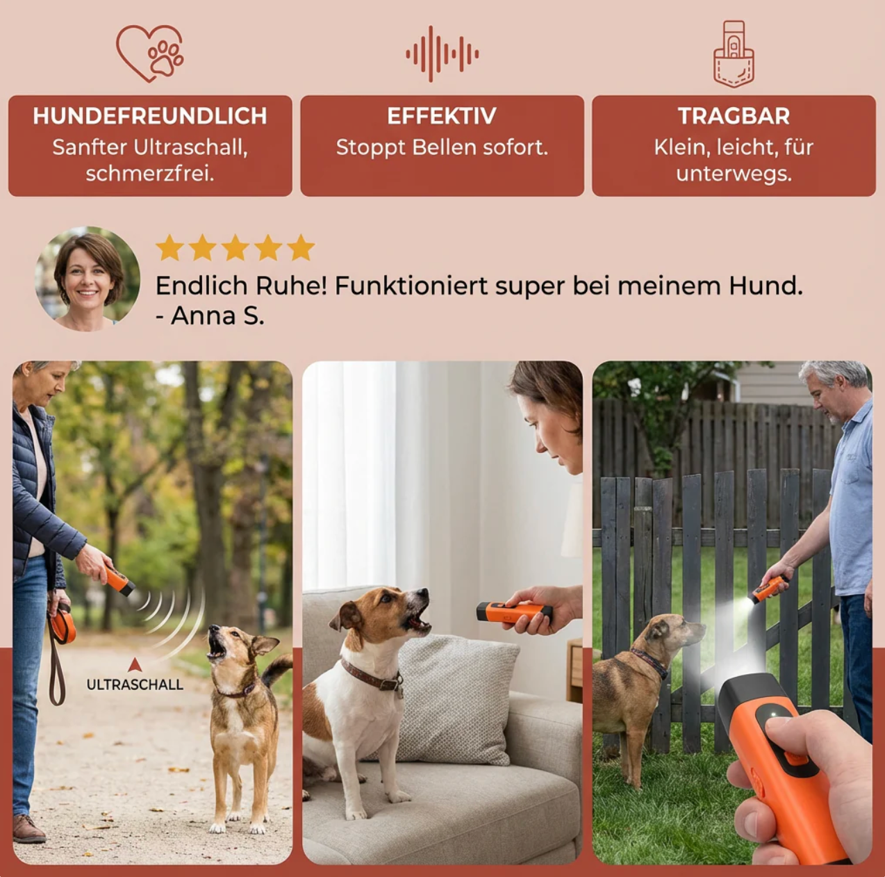 Ultraschall Anti-Bell Trainer für Hunde