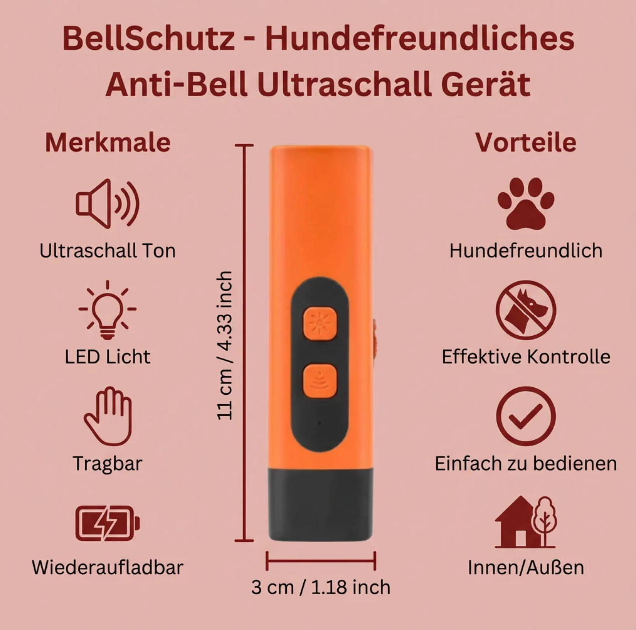 Ultraschall Anti-Bell Trainer für Hunde