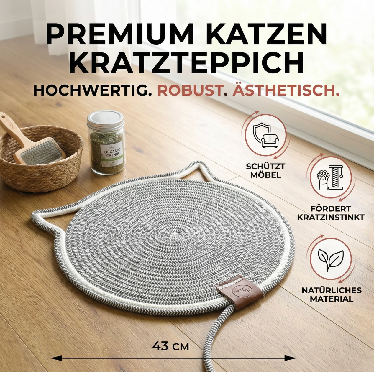 Katzen Kratzmatte mit Liegefläche