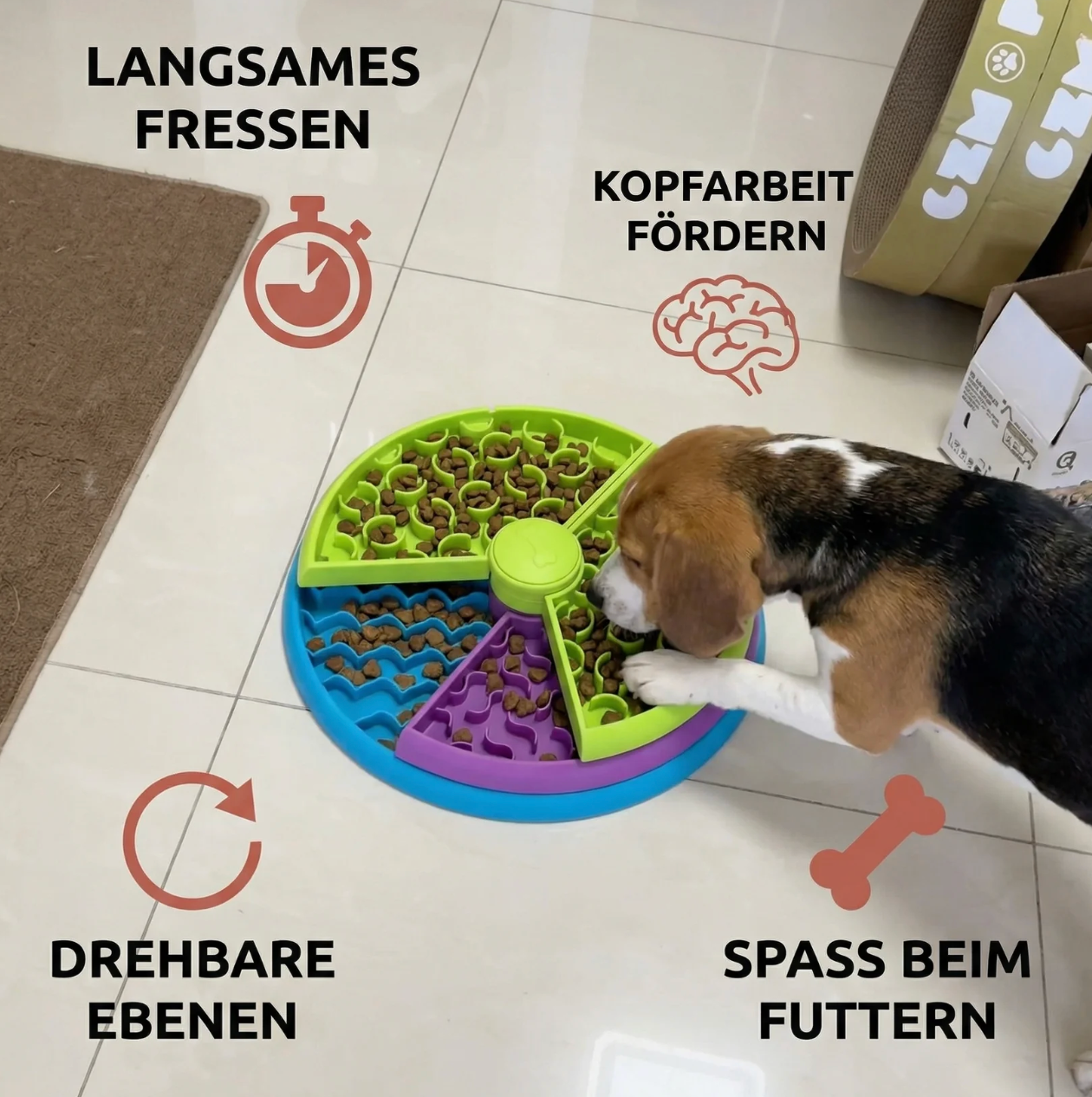 3-in-1 Intelligenz-Futterpuzzle für Hunde