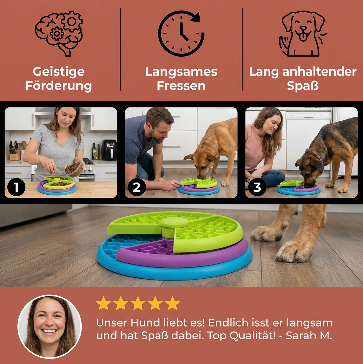 3-in-1 Intelligenz-Futterpuzzle für Hunde