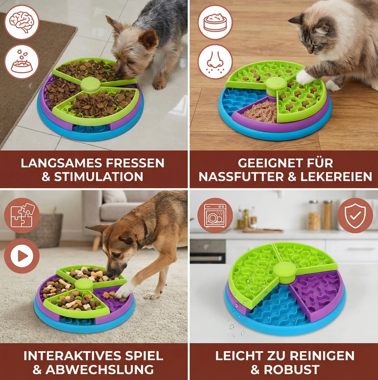 3-in-1 Intelligenz-Futterpuzzle für Hunde