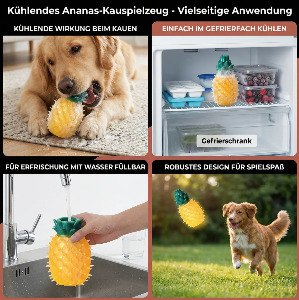 Quietschende Frucht für Hunde