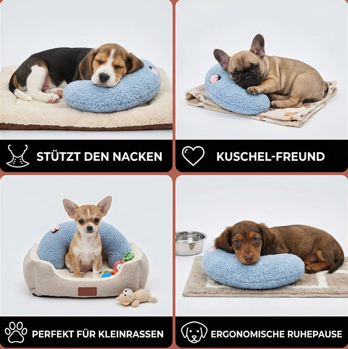 Mondförmiges Kuschelkissen für Hunde & Katzen