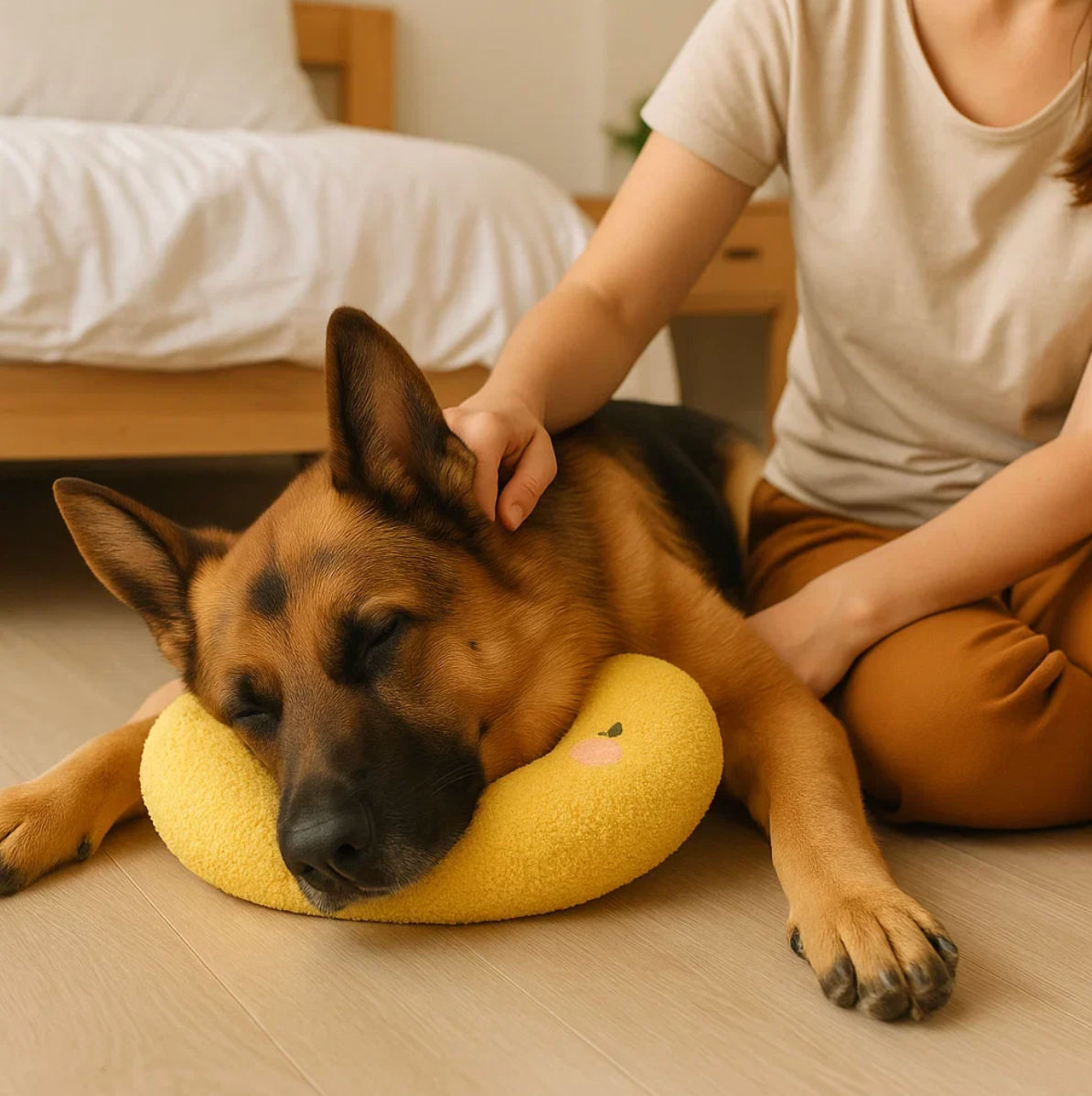 Mondförmiges Kuschelkissen für Hunde & Katzen