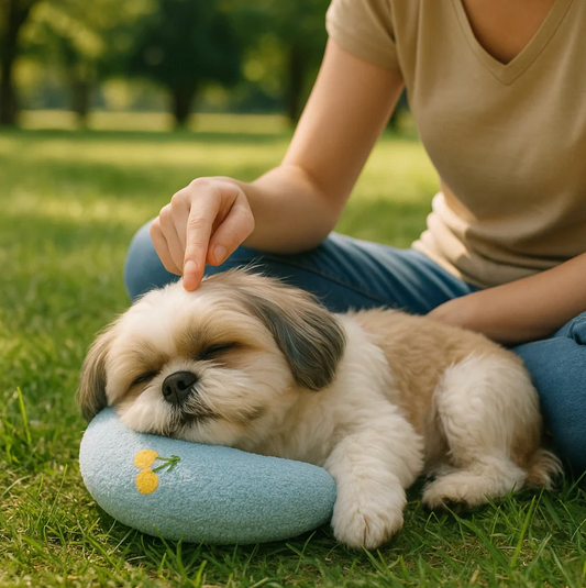 Mondförmiges Kuschelkissen für Hunde & Katzen