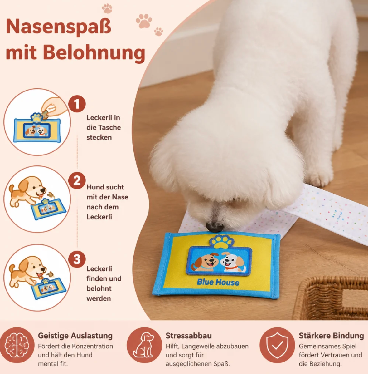 Schnüffel-Feuchttücher für Hunde