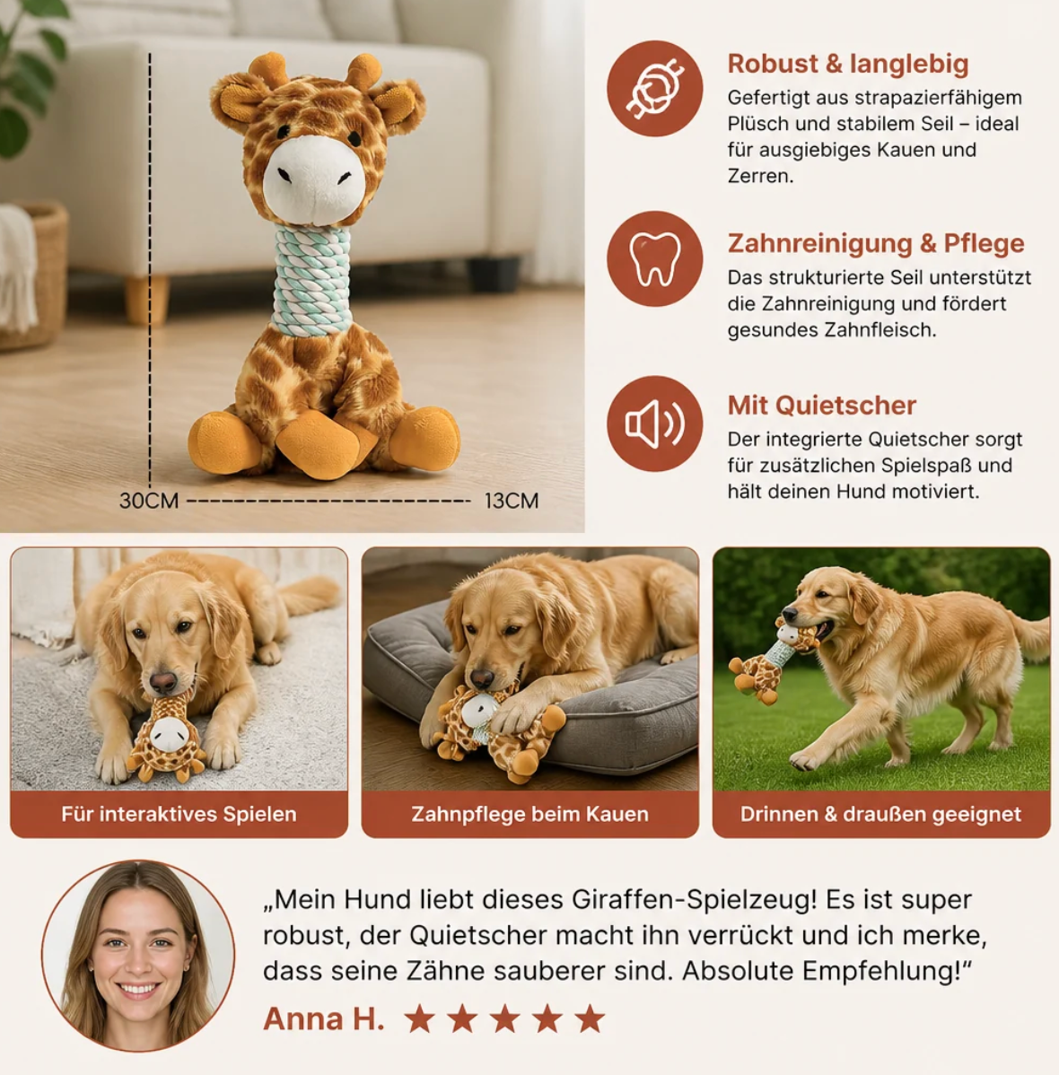 Plüsch-Kauspielzeug für Hunde