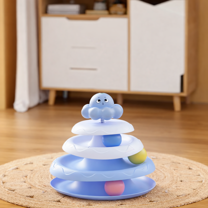 Katzen Spielturm mit Bällen
