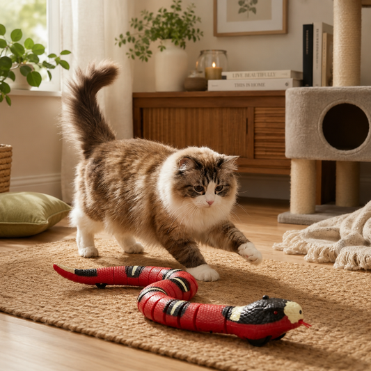Interaktive Katzen-Spielschlange