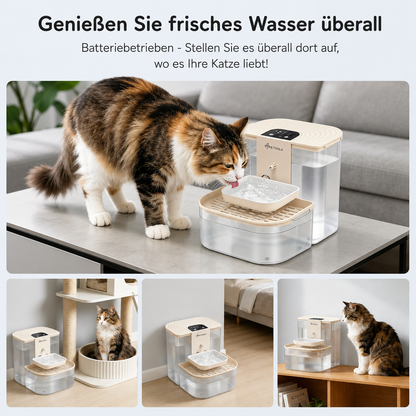 Kabelloser Trinkbrunnen für Hunde & Katzen