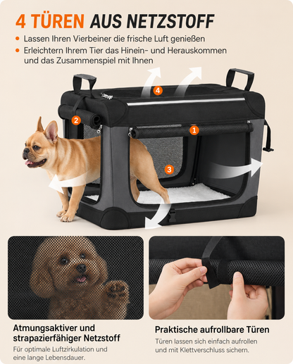 Faltbare Transportbox für Hunde & Katzen