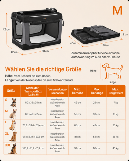 Faltbare Transportbox für Hunde & Katzen