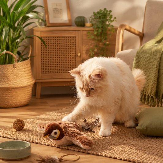 Interaktiver Flattervogel für Katzen