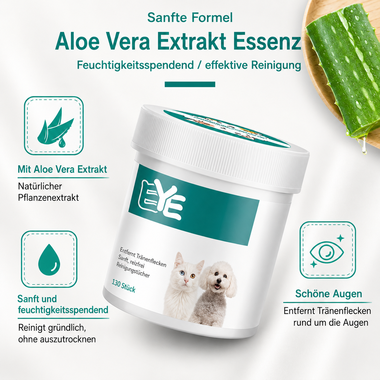 Augen- & Ohrenpflege Tücher für Hunde & Katzen