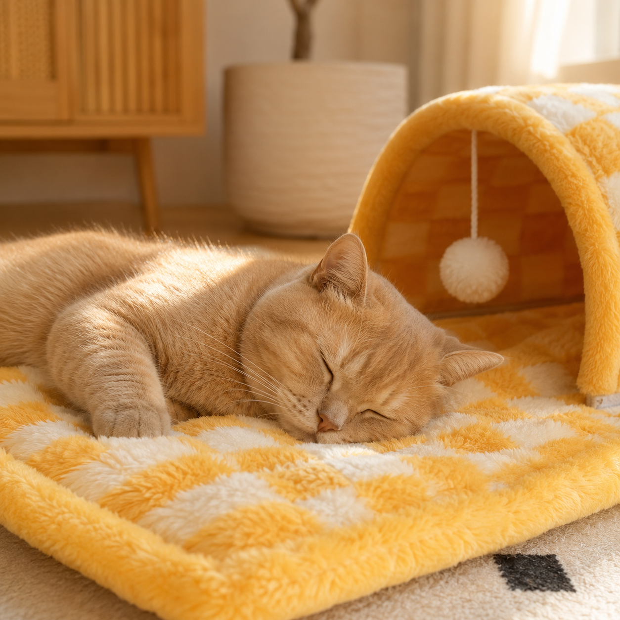 2-in-1 Katzen-Tunnelbett