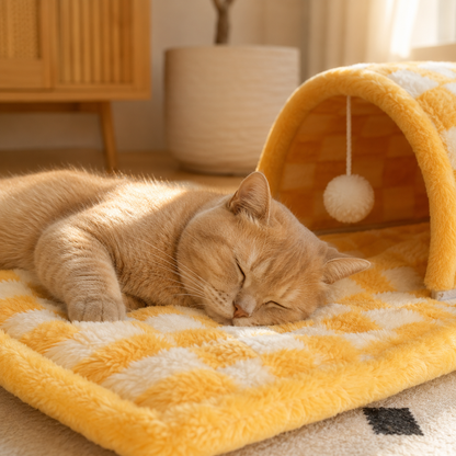 2-in-1 Katzen-Tunnelbett