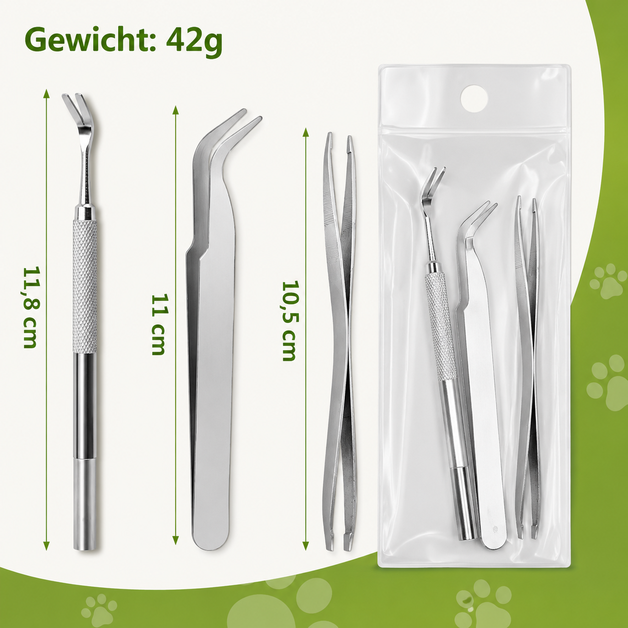 Zeckenentferner Set für Hunde & Katzen