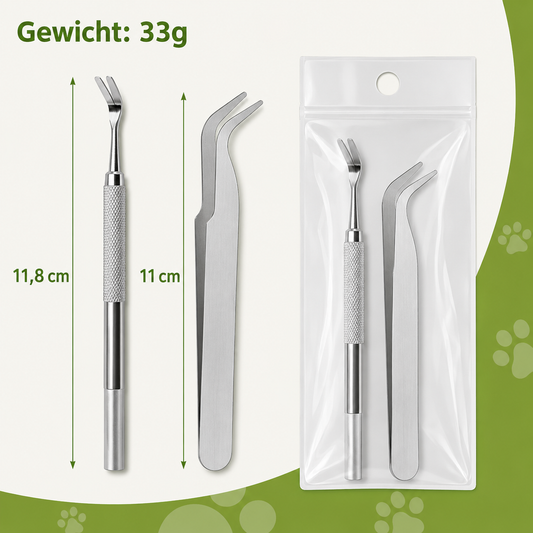 Zeckenentferner Set für Hunde & Katzen