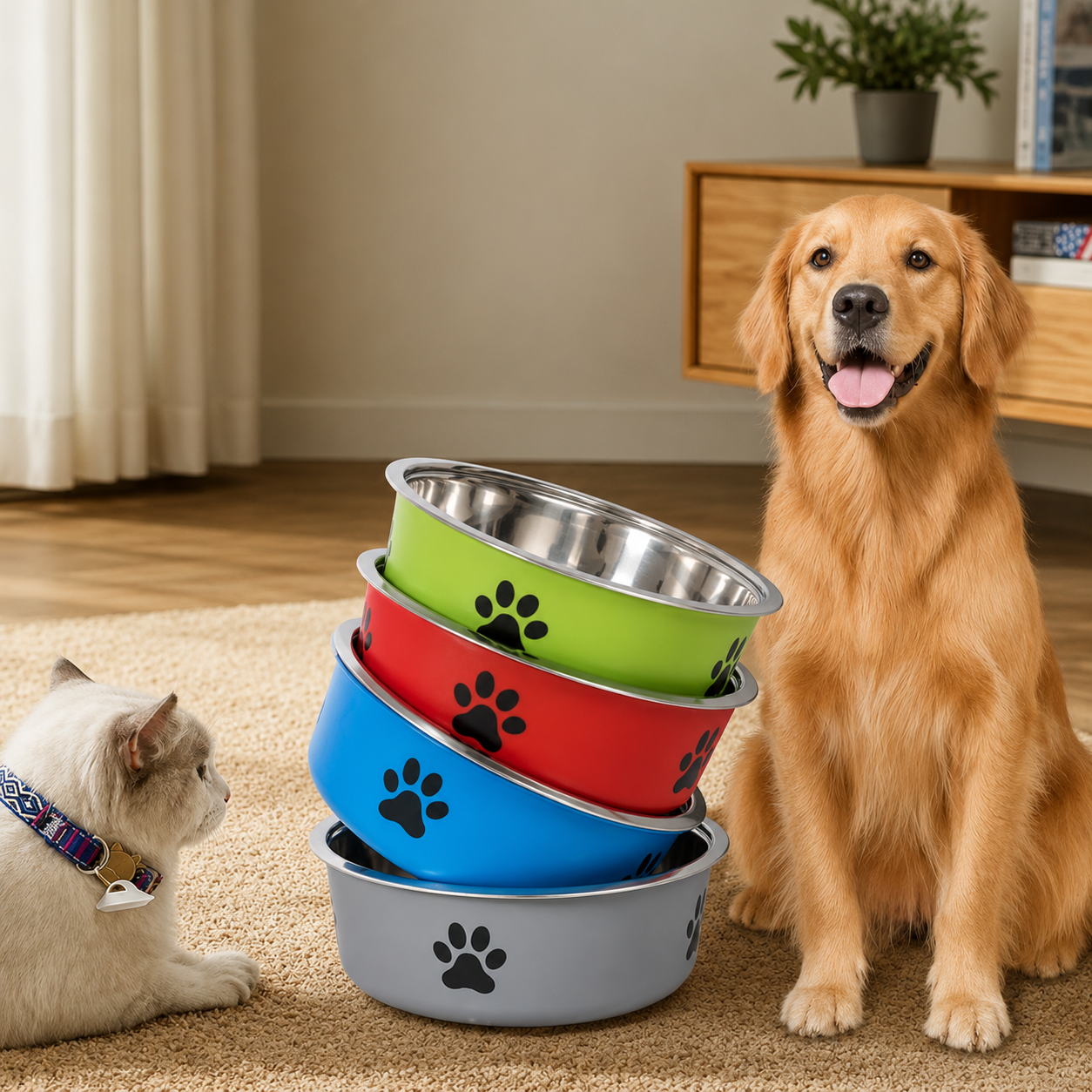 Edelstahl Futternapf für Hunde & Katzen
