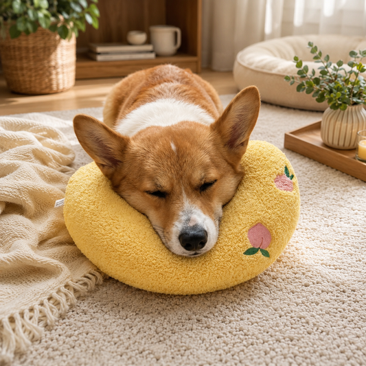Mondförmiges Kuschelkissen für Hunde & Katzen