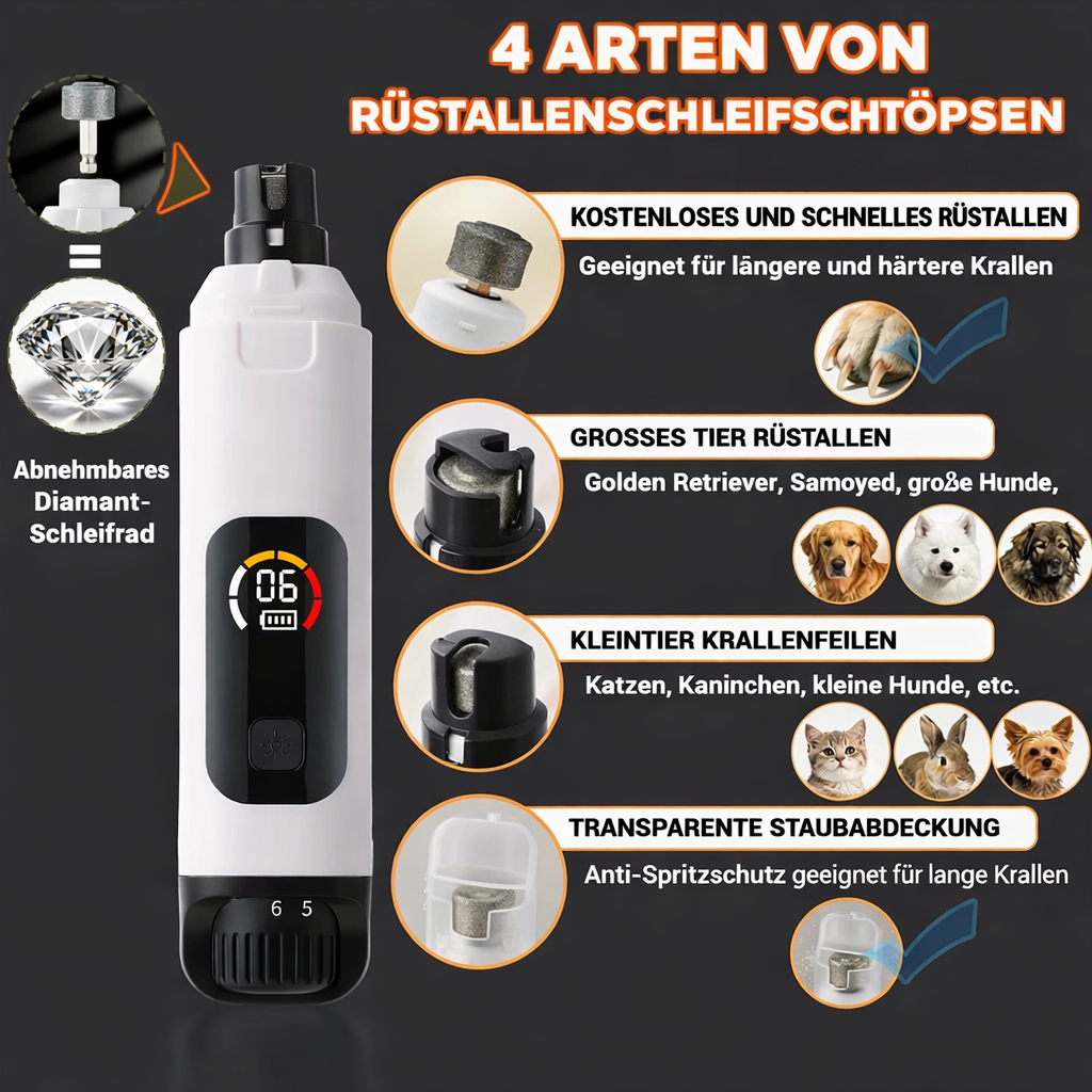 Elektrischer Krallenschleifer für Hunde & Katzen