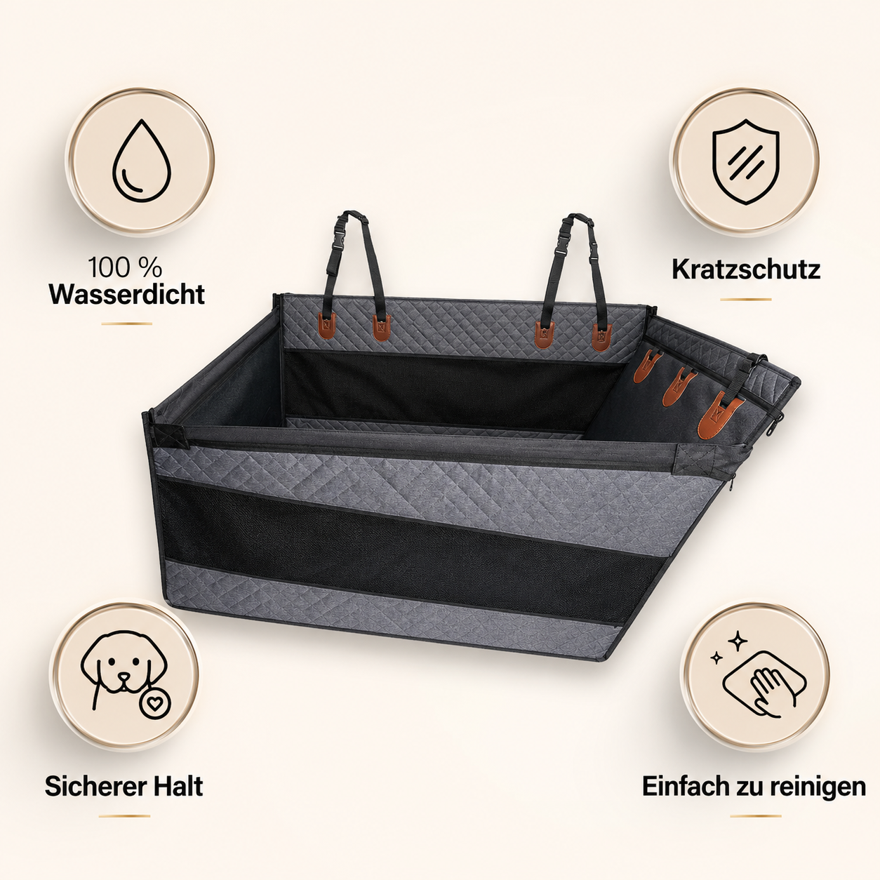 Wasserdichte Auto-Rücksitzmatte für Hunde & Katzen
