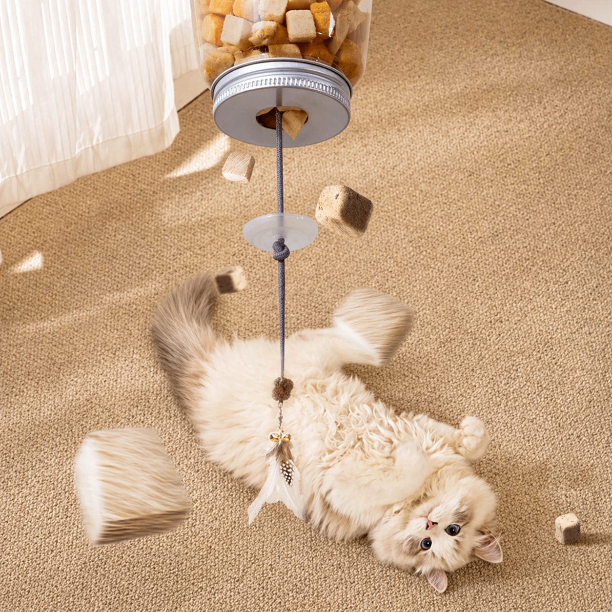 Katzen Spielzeug mit Leckerli-Spender