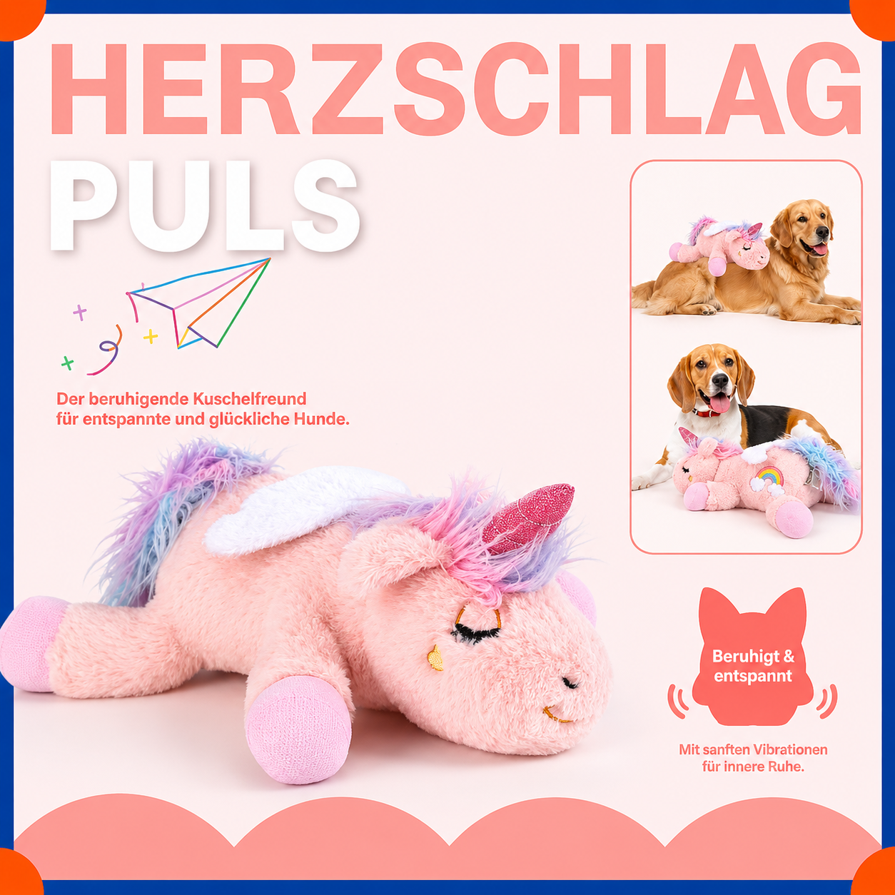 Herzschlag Kuschelspielzeug für Hunde