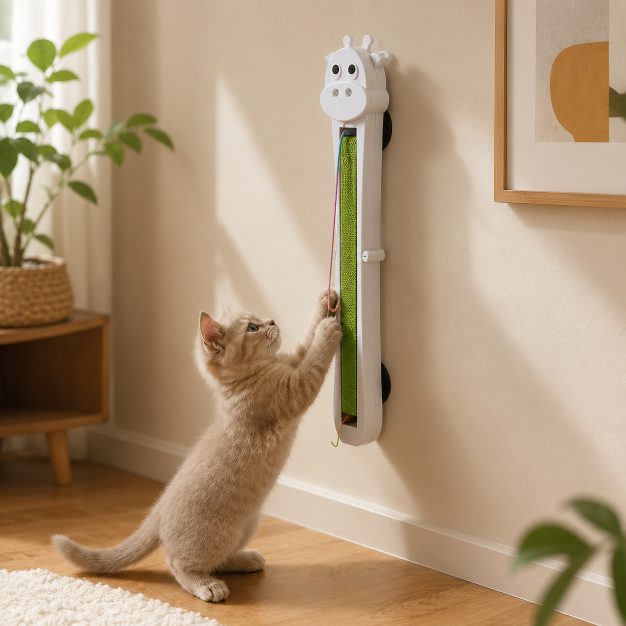 Interaktive Katzenangel mit Giraffen-Design