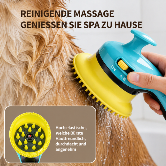 2-in-1 Haustier Duschkopf mit Bürste