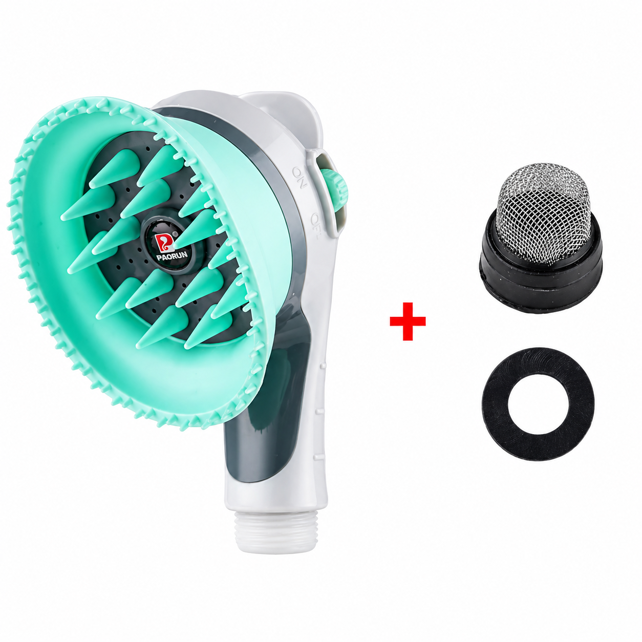 2-in-1 Haustier Duschkopf mit Bürste